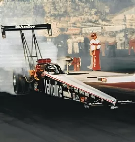 flowmeters for gas and oil - Valvoline drag race car in use